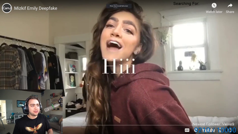 Someone deepfaked Mizkif onto his sister Emily