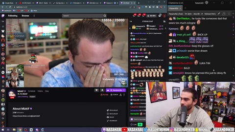 Mizkif won't talk until hasan does the top of the hour