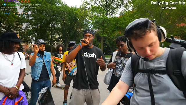 Skeleton turns up with watermelon at random cypher