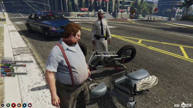 A very eventful 60 seconds for Former Sheriff Cornwood and Trooper Andrews