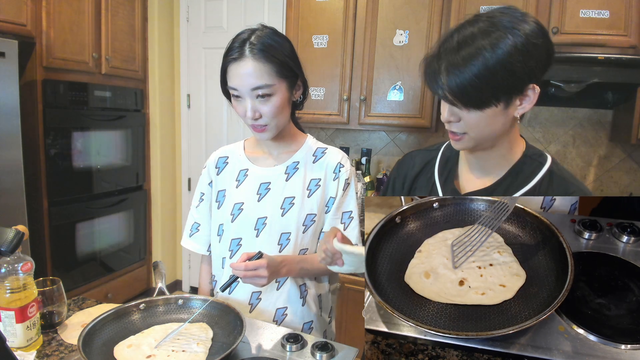 Tricia tests Amber Liu's raw tortilla slap