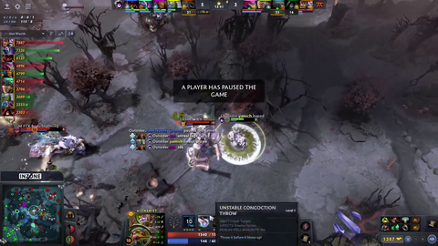 Dota pro begs for mercy in major tournament tech-pause