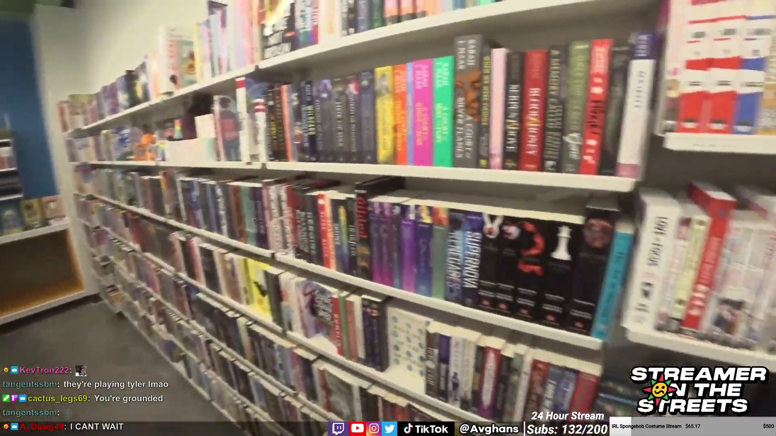 Visiting the Manga section of a bookstore