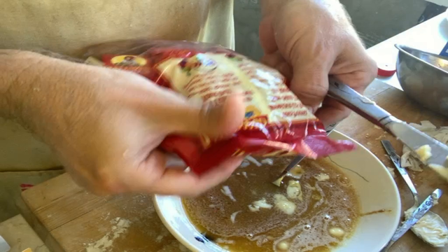 Henry adds the raisins