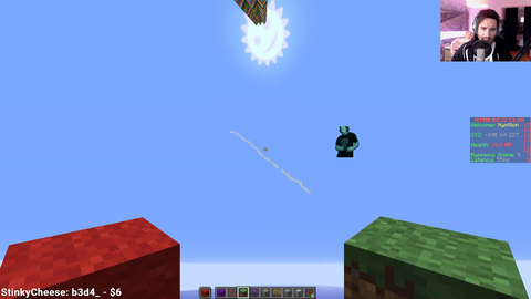 Nymn visits his minecraft server