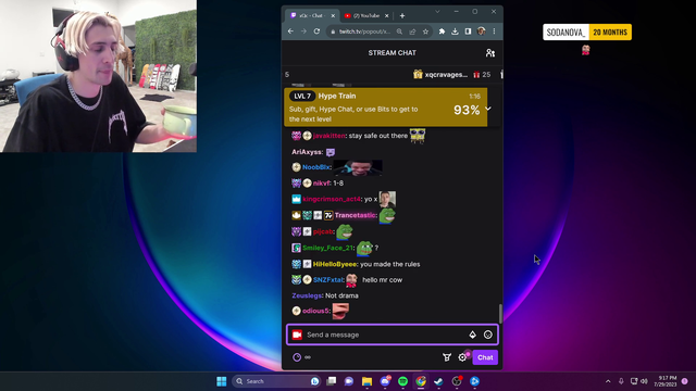 xQc claims to have analytics in support of react content