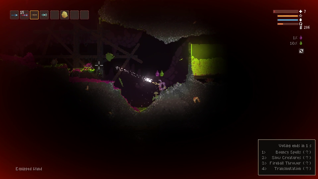 Sodapoppin (the streamer) plays Noita. In the game, he learns a new trait, reads its description out loud and then immediately dies to its effect. After that he says "huh." The end