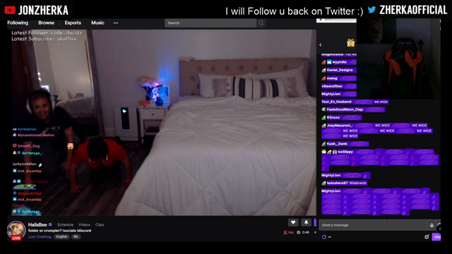 Streamers brother slaps her ass