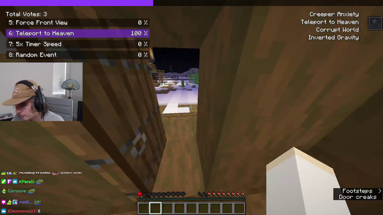 Streamer does 1 heart challenge on Minecraft