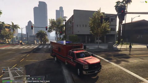 Heidi gives a cop a nudge when he gets stuck