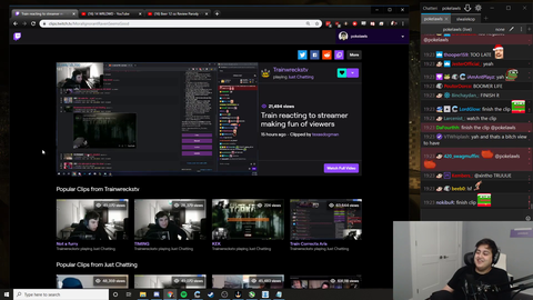 Poke reacting to streamer making fun of react streamers
