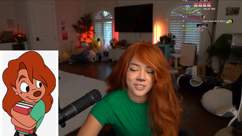 Cinna cosplayed as Roxanne from Disney's A Goofy Movie