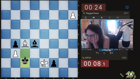 streamer plays 50 moves in 3 seconds against a flagger and mates