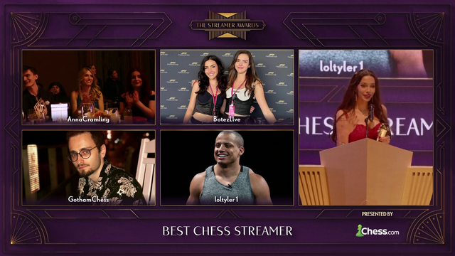 Chess Streamer of the Year announcement