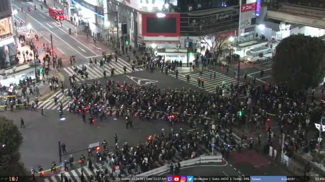 happy new year from shibuya crossing