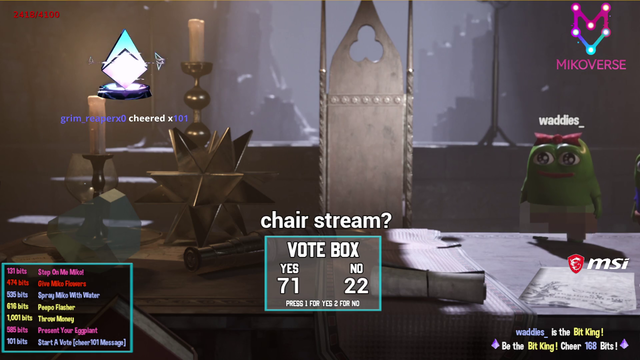 CodeMiko realizes she's been on mute for the past 5 minutes.