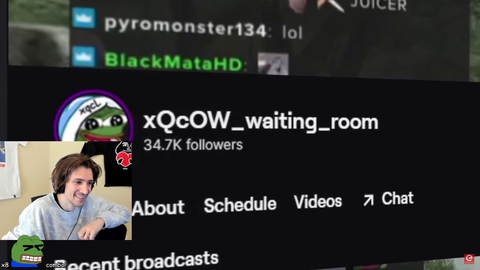 xQc has the same reaction to his old clip