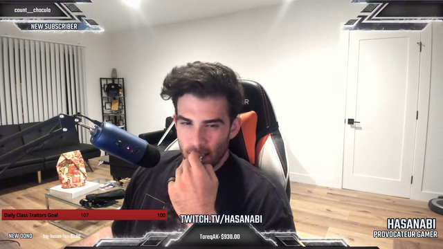 Rajj trying to order food while talking to Hasan