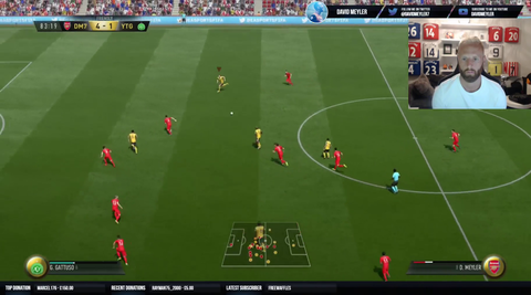 Pro Footballer reacts the same way as himself in game.