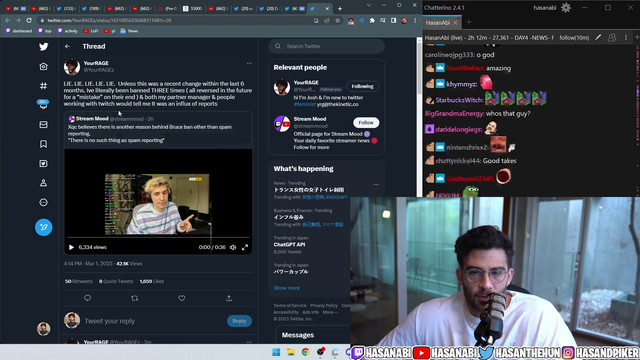 Yourrage says xQc is lying about spam reports