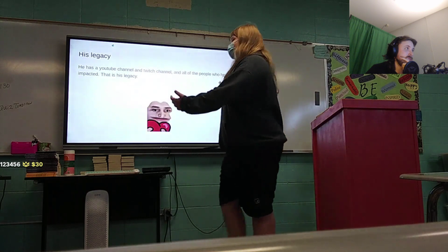 Forsen reacts to xQc 100 word school PowerPoint presentation
