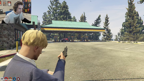 X blows up police car