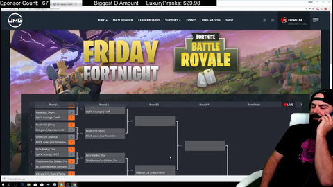 Ricegum trying to get ice disqualified from the tourney by crying to keem.