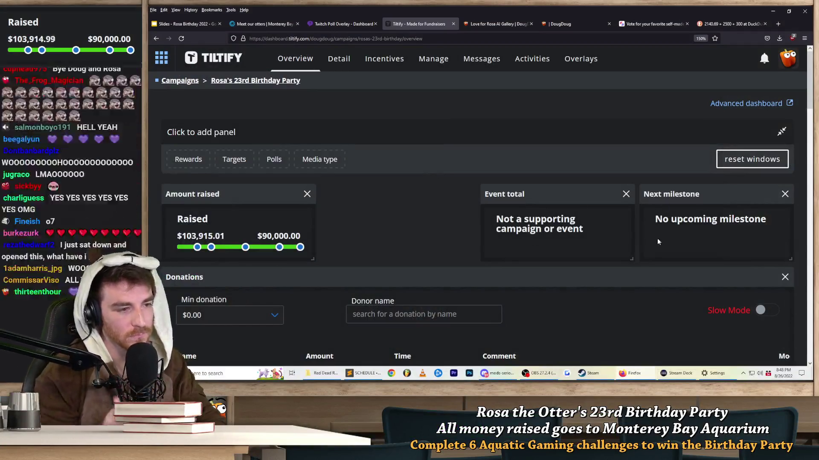DougdougW hits 6 figures on his charity livestream