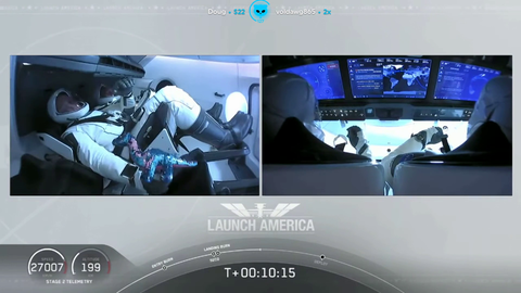 Astronaut brought a plushy with him