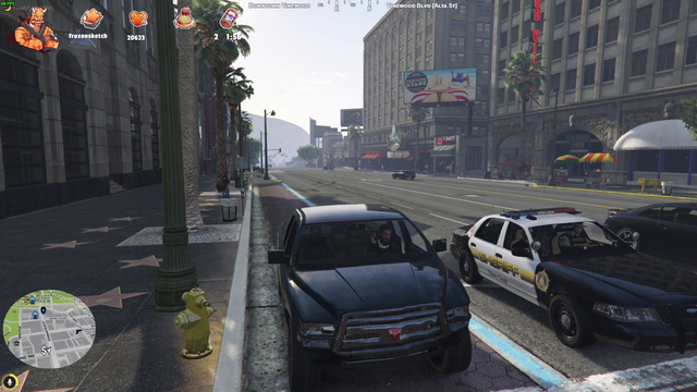 Buddha - Cop reminds Lang that his car is pretty damaged..