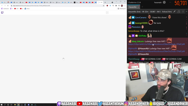 Hasan demands reimbursement from Ludwig for $40 hat