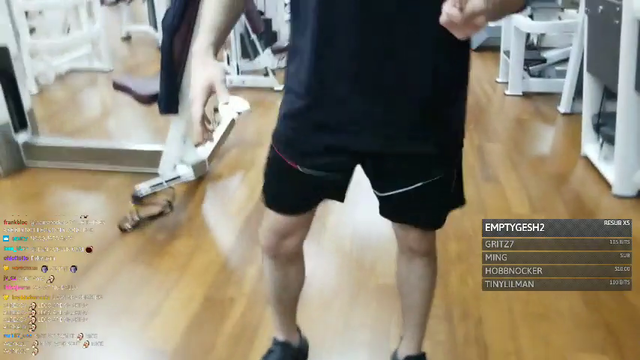 Trainwrecks finally realizes he has chicken legs LUL