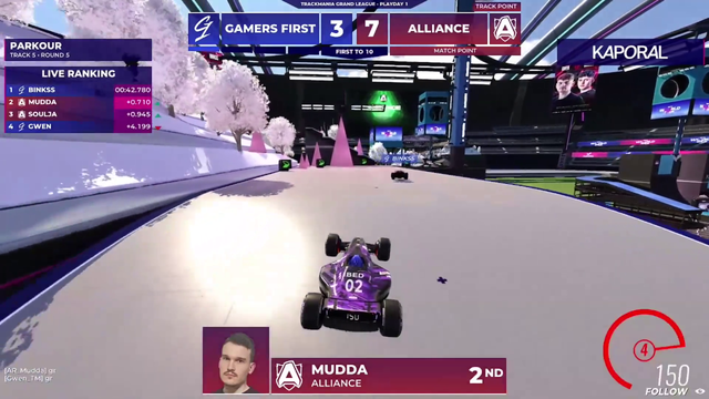 Trackmania Pro League round ending with a clown fiesta