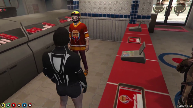 Mr. X and Robert is competing on who's the good manager at Burger Shot