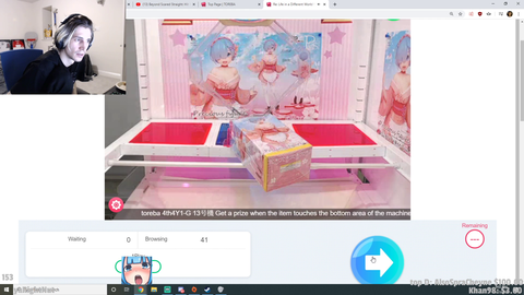 xQc wins weeb figure from toreba