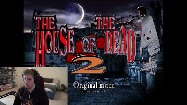 After spending a while trying to set the game up, Soda finally gets to play House of the Dead 2