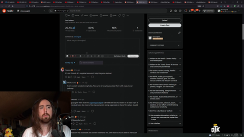 Asmongold proceeds to ban bunch of ppl explaining how terribly out of touch his Ohio take was, also Asmon