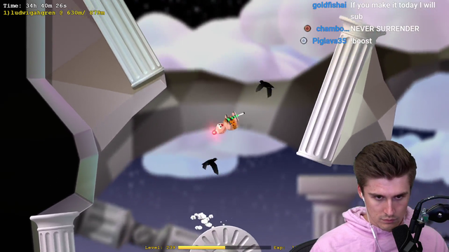Perfect timing during Ludwig's Pogostuck stream