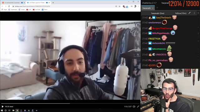 Hasan wants to be signed to a pro team