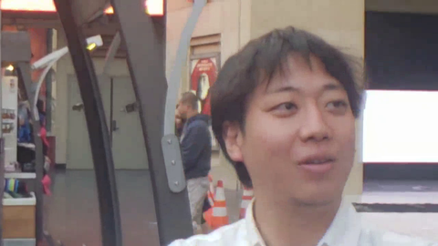 Hampton Brandon being interviewed for Japanese TV