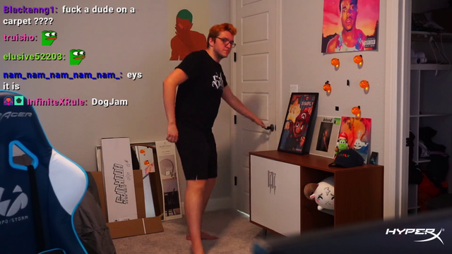 Simply gets caught by the maid while trying to moonwalk