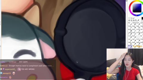 Hentai Artist and her guy friends