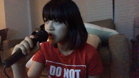 Rin tries karaoke