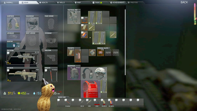 Peanut finds some armor