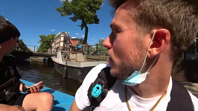jakenbakeLIVE - IRL boat ride obstacle in Amsterdam Canal