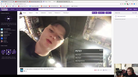 Insight into the psyche of borderline mentally challenged Mexican Andy as he raids Twitch streamers