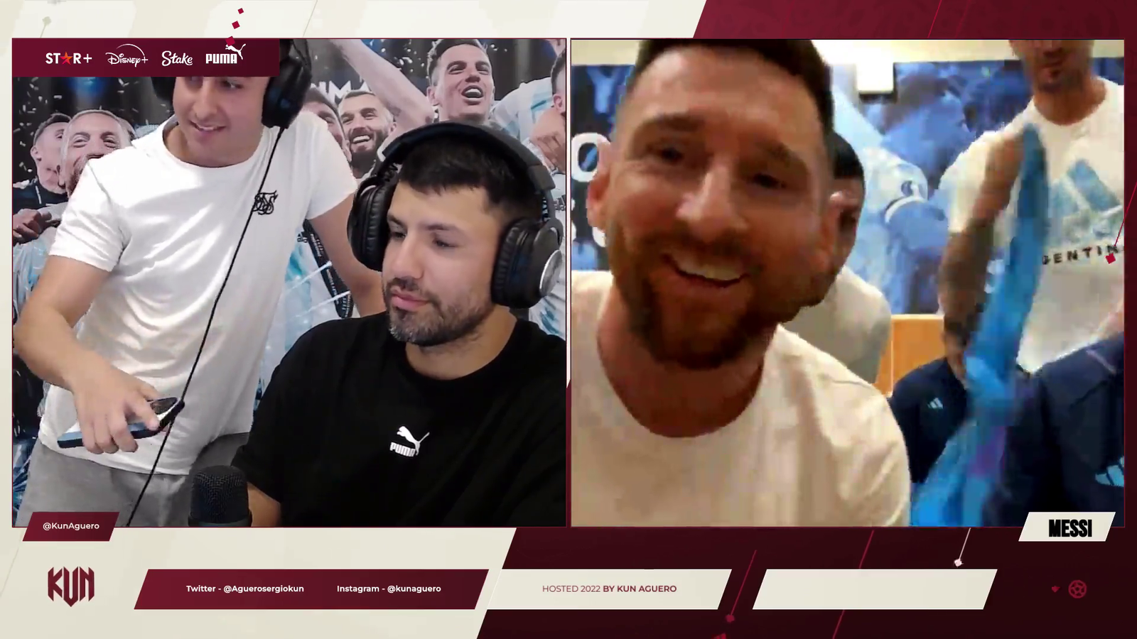 Kun, Messi, De Paul, Paredes and Papu Gomez on stream