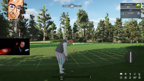 MoonMoon appreciating the wildlife in PGA 2K21