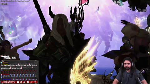 Esfand's first moments coming into Final Fantasy 14