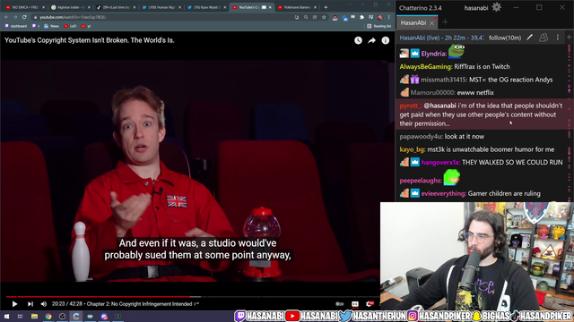 Hasan seems to think using Twitch's officially licensed emotes is copyright infringement